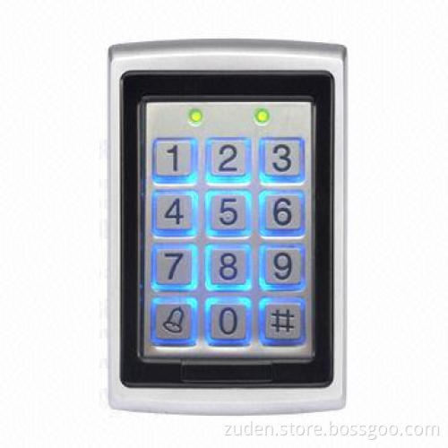 Access Control System with Metal Shell, Blue Backlight and ID Card Reader, Supports 500 Users